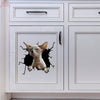 Sphynx Cat Crack removable sticker made from waterproof vinyl for cars, laptops, tumblers, and windows