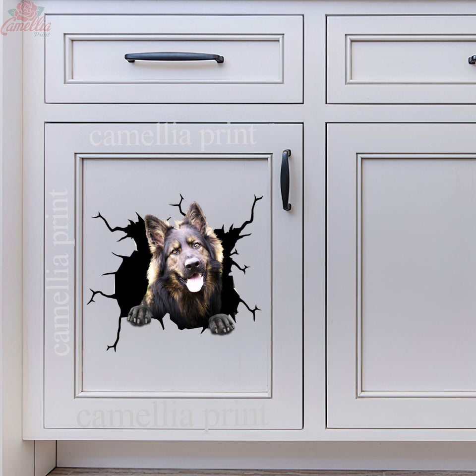 German Shepherd Crack Stickers For Cars Your Cute Computer Stickers Christmas Gifts For Grandma