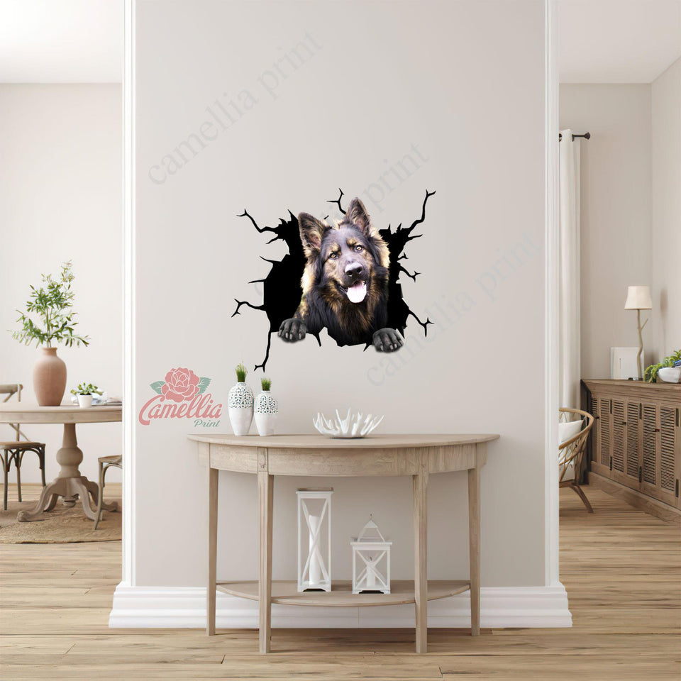German Shepherd Crack Stickers For Cars Your Cute Computer Stickers Christmas Gifts For Grandma