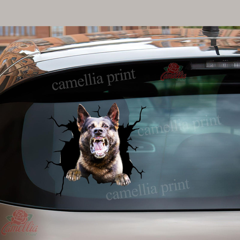 Angry German Shepherd Stickers Crack Sticker Kawaii Corny Jokes Custom Wall Decal Birthday Gift Ideas