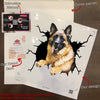 German Shepherd Crack Sticker For Back Window Wiper Fun Car Sticker Boyfriend Valentines Day Gifts