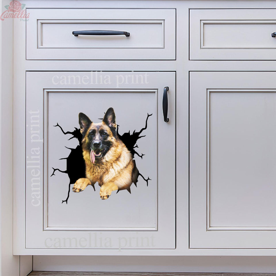 German Shepherd Crack Sticker For Back Window Wiper Fun Car Sticker Boyfriend Valentines Day Gifts