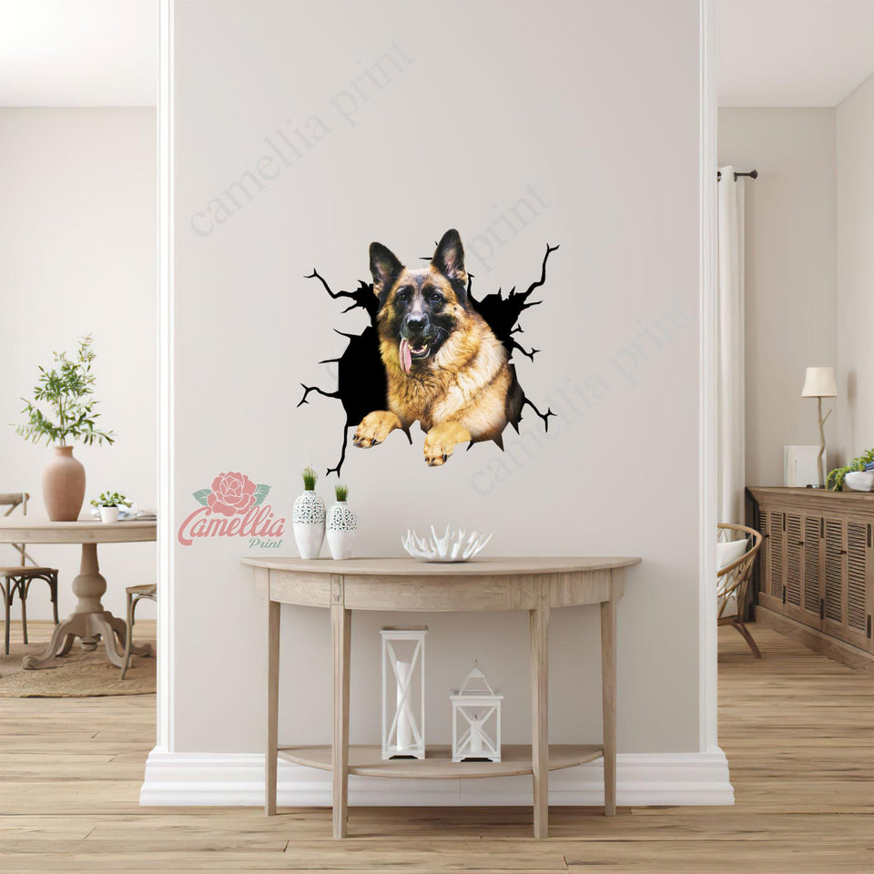 German Shepherd Crack Sticker For Back Window Wiper Fun Car Sticker Boyfriend Valentines Day Gifts