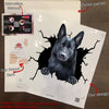 Black German Shepherd Decal Crack Stickers For Scrapbooking Hot Custom Wall Stickers Birthday Delivery