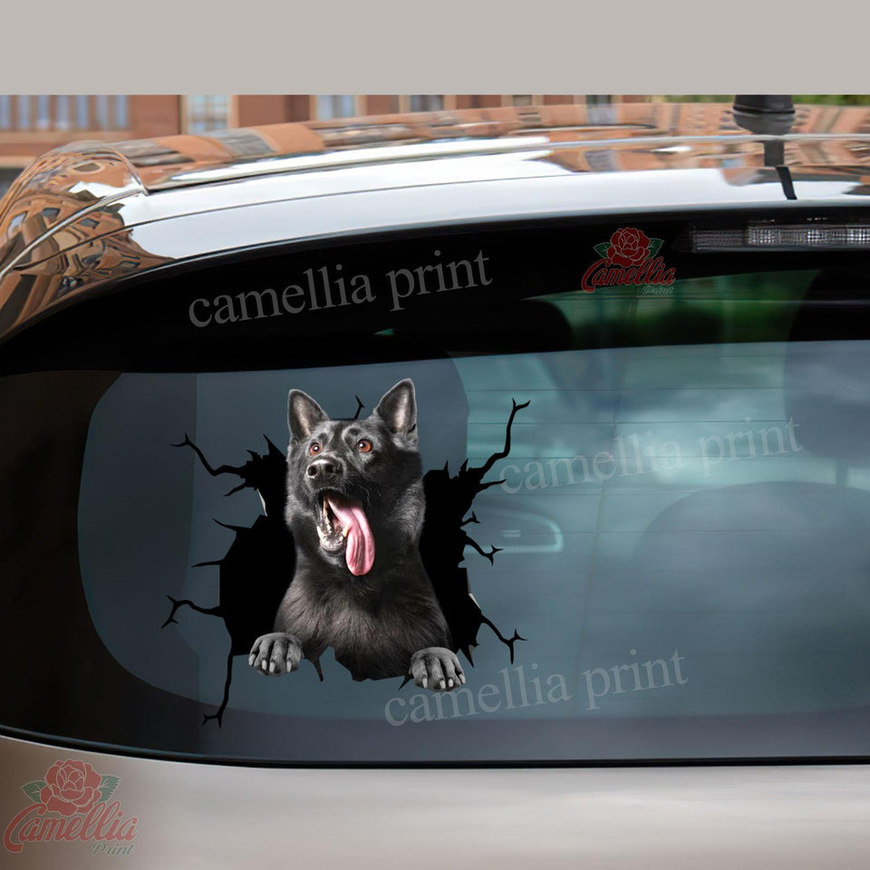 German Shepherd Crack Stickers Custom The Cutest Decal Christmas Gifts For Sister