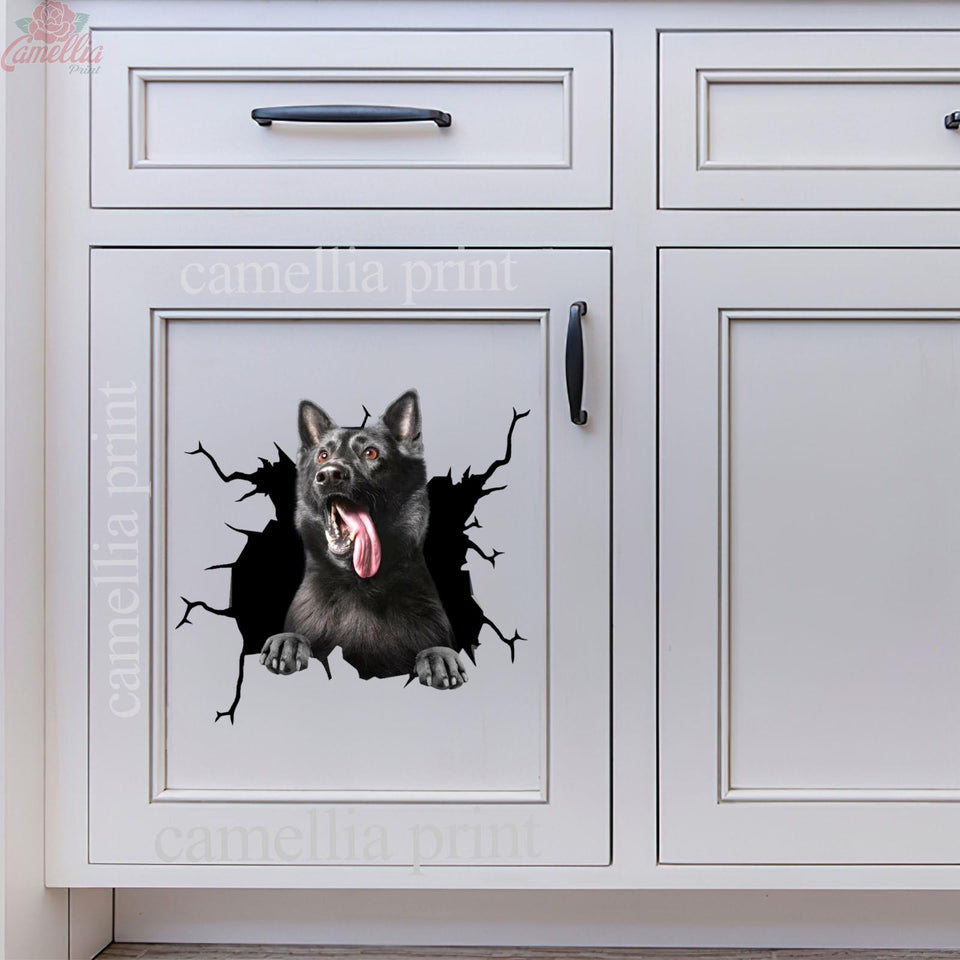 German Shepherd Crack Stickers Custom The Cutest Decal Christmas Gifts For Sister