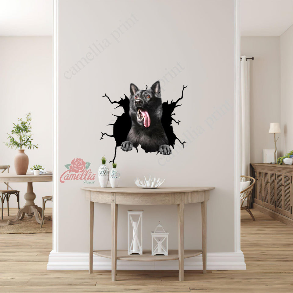 German Shepherd Crack Stickers Custom The Cutest Decal Christmas Gifts For Sister