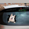 German Shepherd Crack Bumper Sticker Pretty Water Bottle Labels Dads Fathers Day Gifts