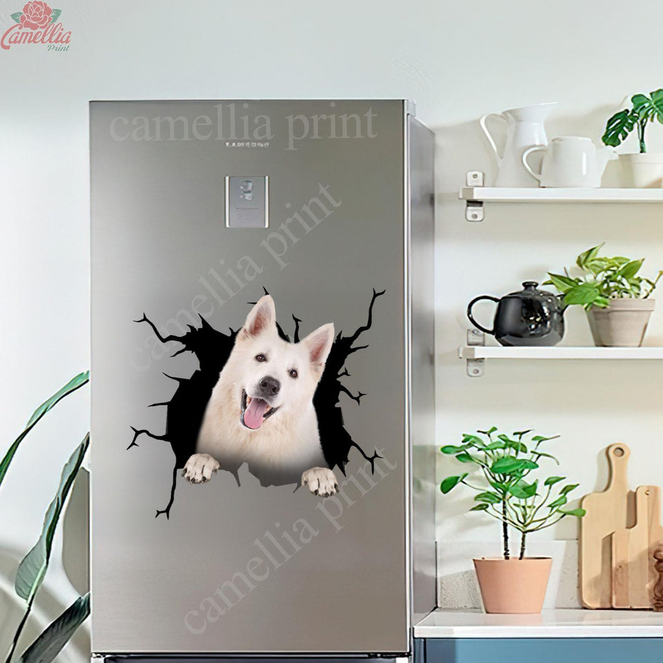 German Shepherd Crack Bumper Sticker Pretty Water Bottle Labels Dads Fathers Day Gifts