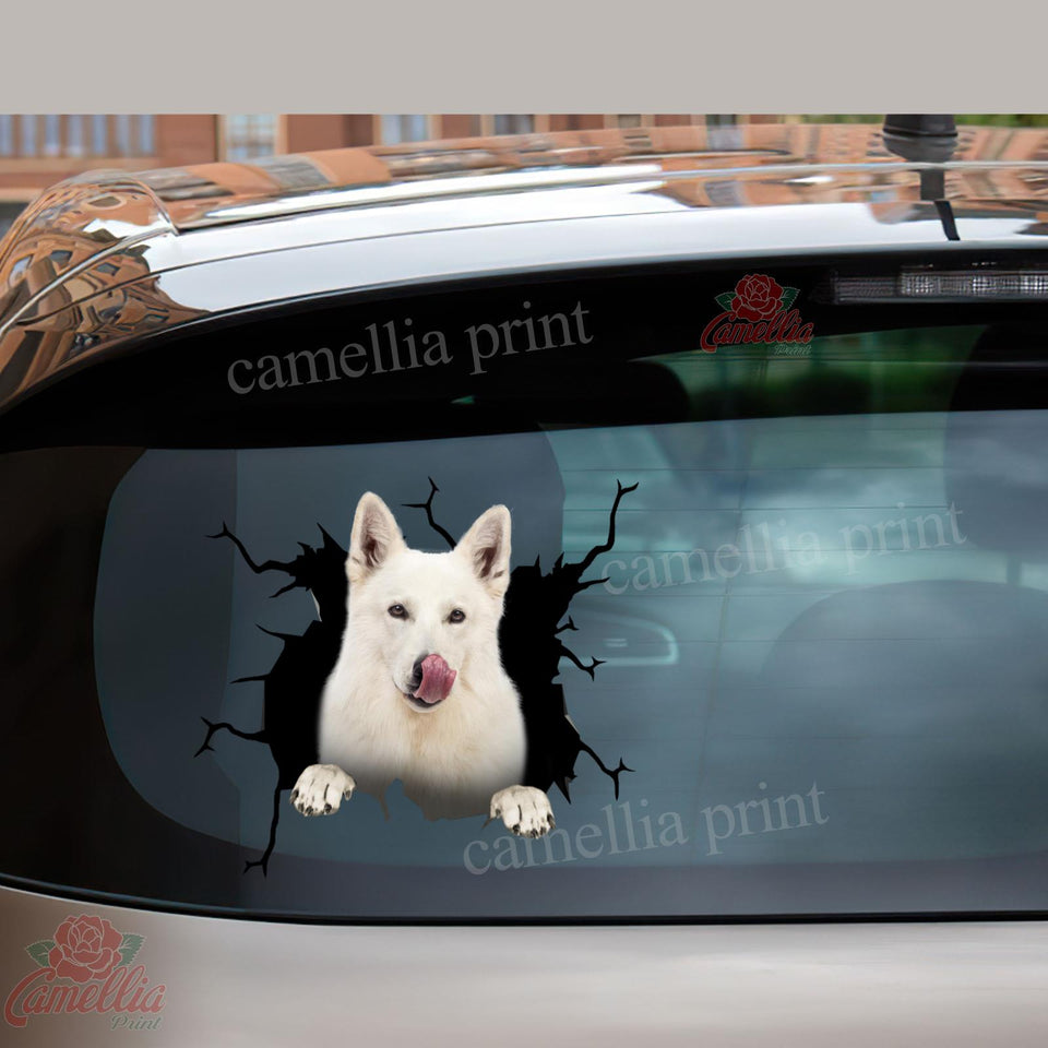 German Shepherd Crack Sticker Box The Cutest Waterproof Labels For Bottles Best Friend Christmas Gifts
