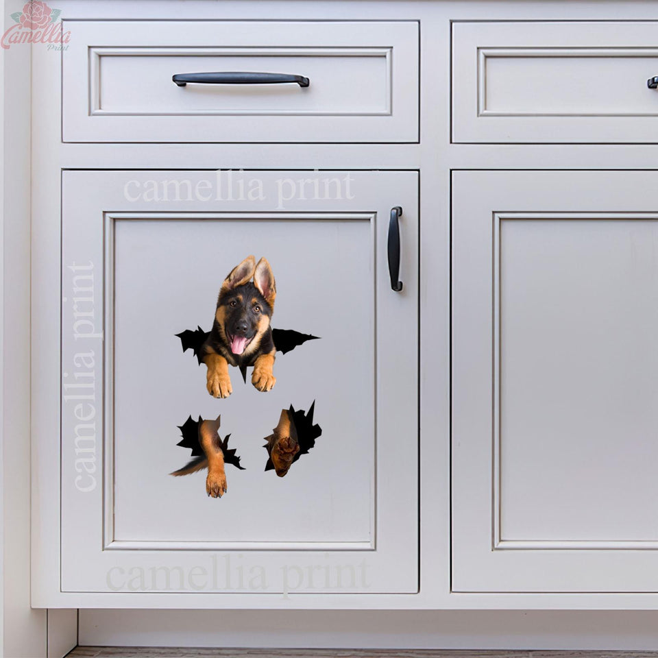 German Shepherd Crack Decal Car Funny Gifs Vinyl Stickers For Cars Christmas Gift Ideas 2020
