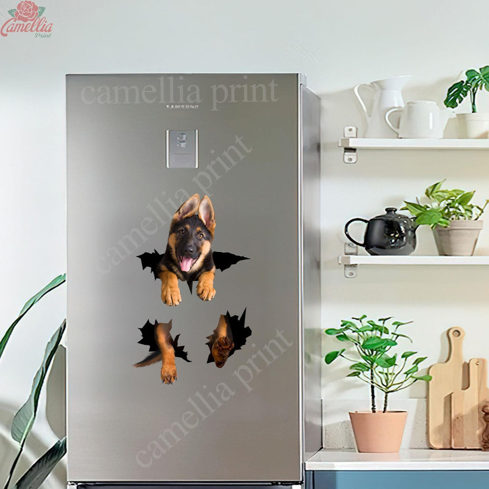 German Shepherd Crack Decal Car Funny Gifs Vinyl Stickers For Cars Christmas Gift Ideas 2020
