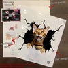 Bengal Cat Crack Bumper Sticker Funny Gifs Art Stickers Presents For Dads