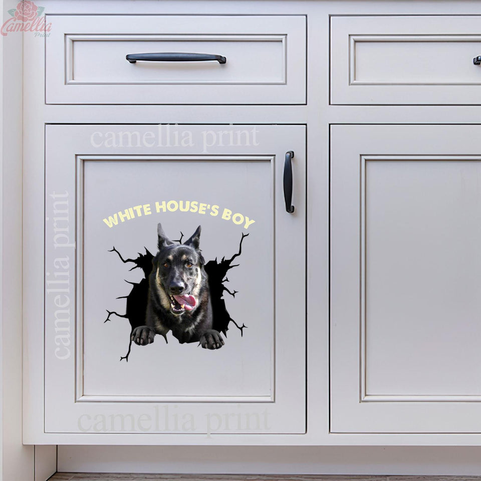 German Shepherd Crack Duck Decal A Cute Label Stickers Wedding Gifts For Couples