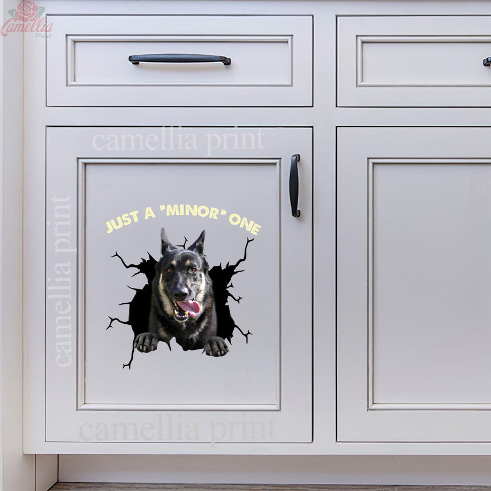 German Shepherd Crack Sticker Pack Funny Memes Custom Car Window Decals Christmas Gifts For Women