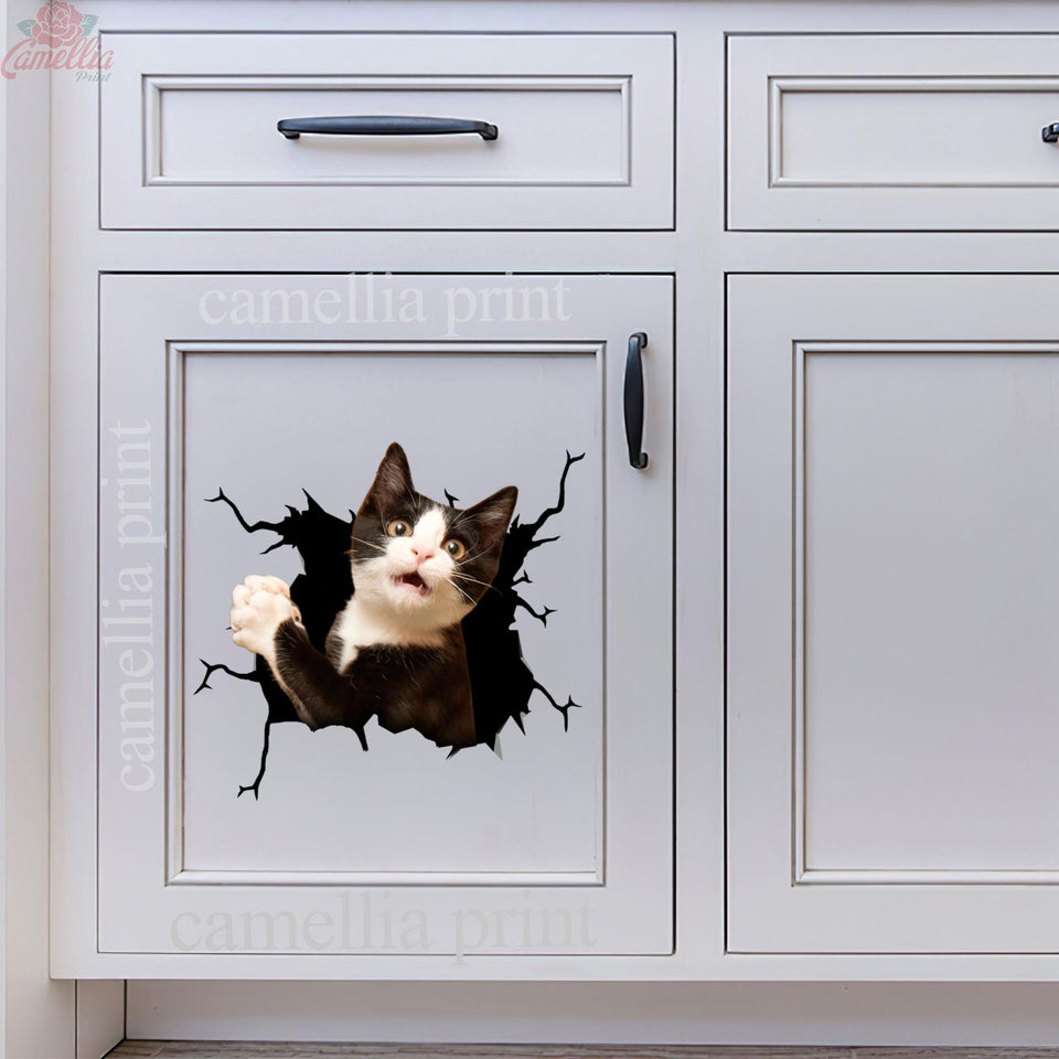 Tuxedo Cat Crack Decal For Boat Funny Birthday Memes Sticker Sheets Kittens Lover Gifts - high quality vinyl sticker view #5