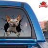 Sphynx Cat Crack Decal For Boat Cuteness Overloaded Kiss Cut Stickers Gifts For Grandpa - Cat Lovers die-cut waterproof vinyl sticker decal