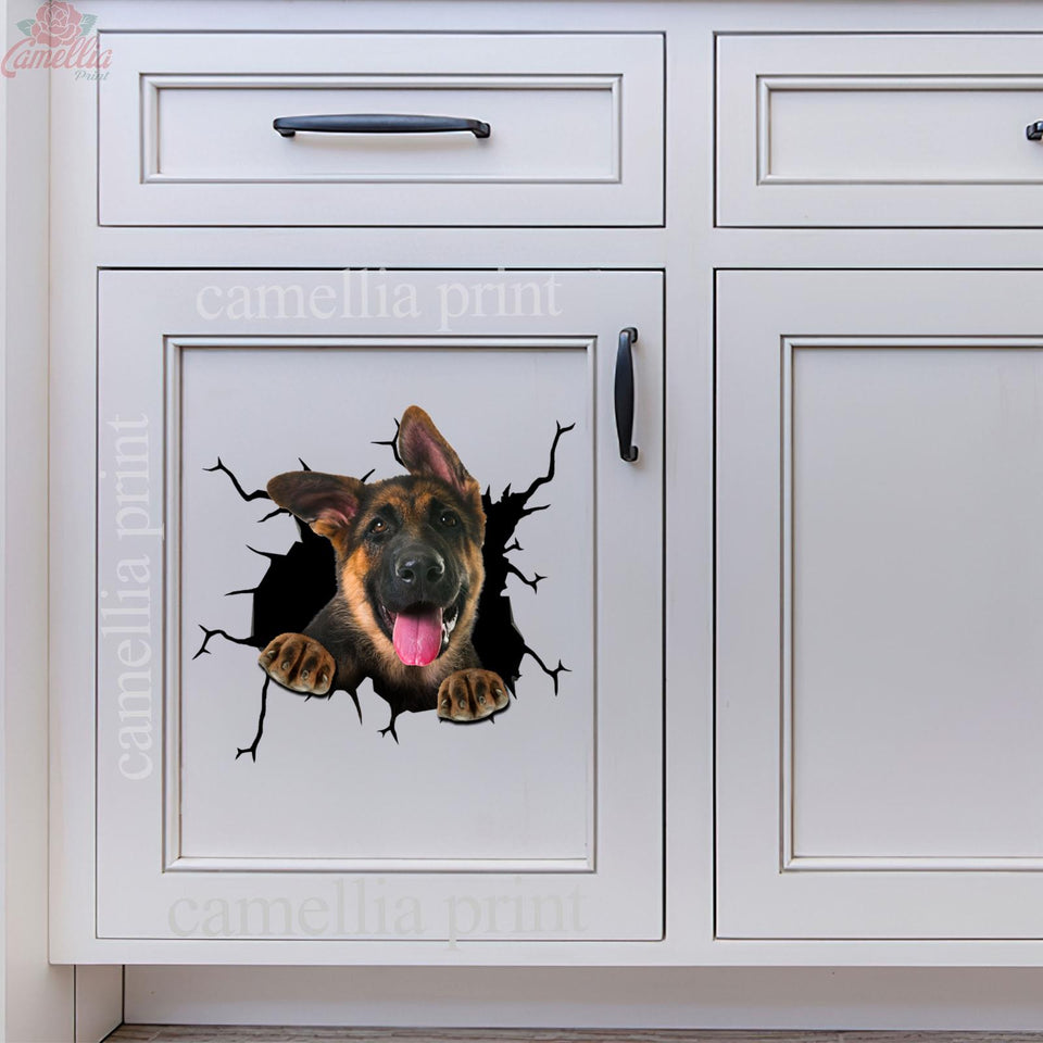 German Shepherd Crack Decal Window Wiper Nice Decal Stickers Best Friend Gift Ideas