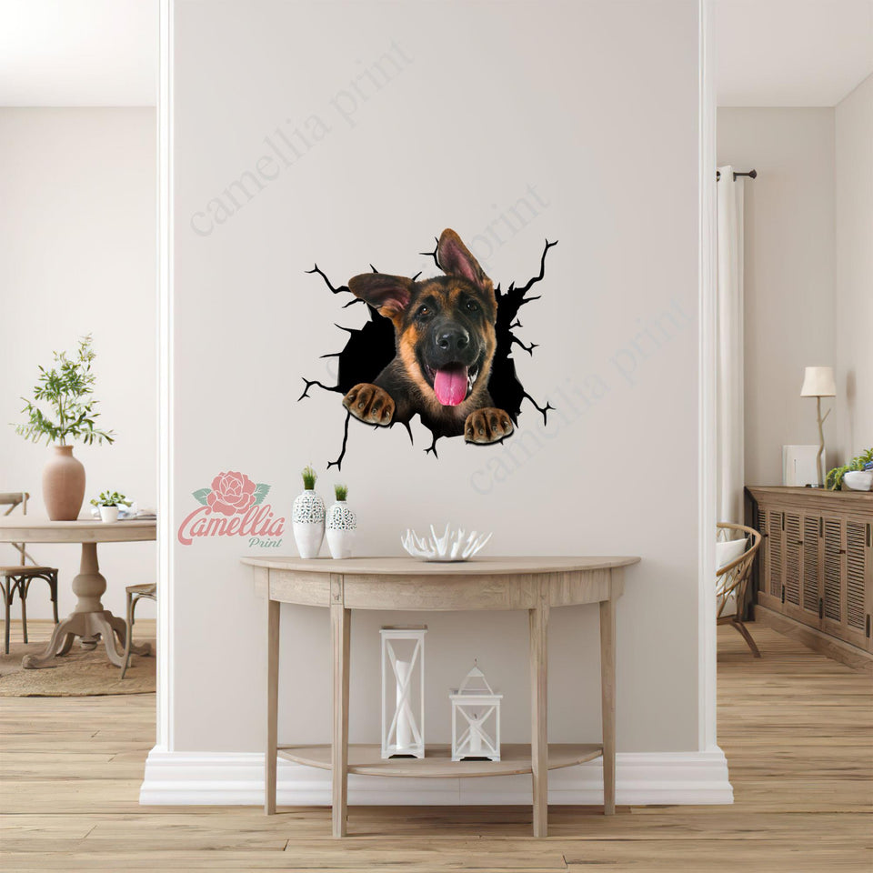 German Shepherd Crack Decal Window Wiper Nice Decal Stickers Best Friend Gift Ideas
