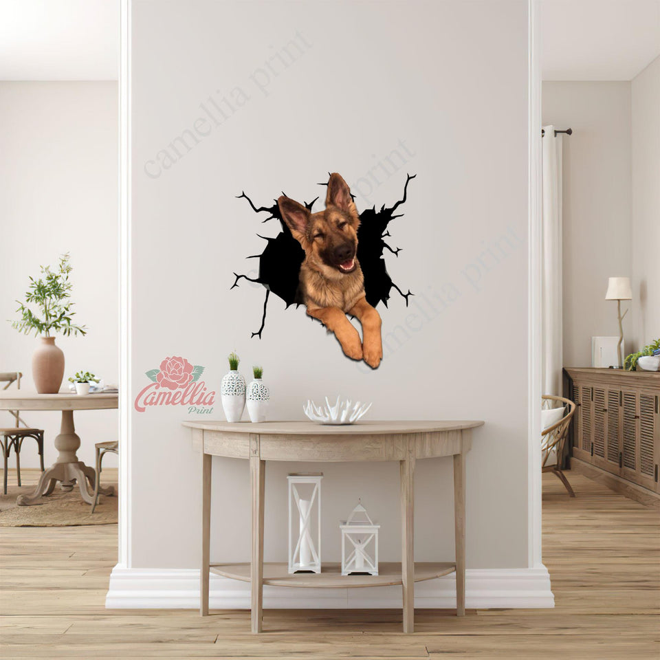 German Shepherd Crack Dad Decal Funny Jokes Kiss Cut Stickers Housewarming - Dog Lovers Sticker view #8