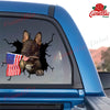 German Shepherd Crack Bumper Sticker Nice Car Sticker Unique Birthday Gifts For Him - Dog Lovers die-cut waterproof vinyl sticker decal