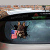 German Shepherd Crack Bumper Sticker Nice Car Sticker Unique Birthday Gifts For Him - durable UV resistant bumper and tumbler decal detail