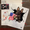 German Shepherd Crack Bumper Sticker Nice Car Sticker Unique Birthday Gifts For Him - premium outdoor waterproof vinyl decal close-up
