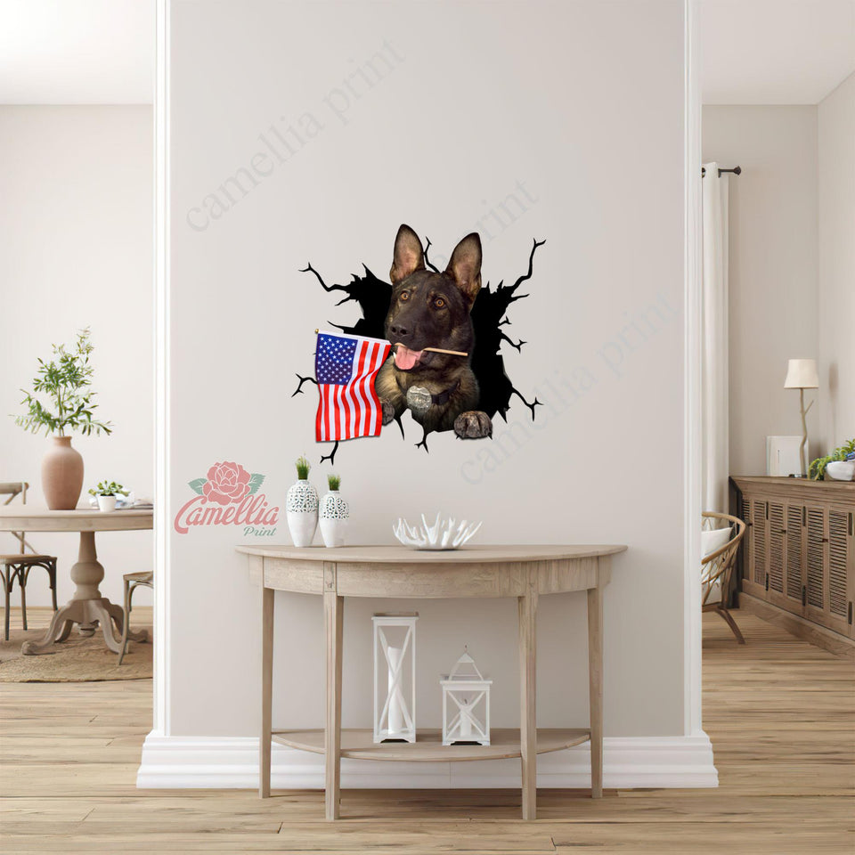 German Shepherd Crack Bumper Sticker Nice Car Sticker Unique Birthday Gifts For Him - Dog Lovers Sticker view #8