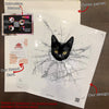 Funny Black Cats Crack Stickers for Scrapbooking Happy Vinyl