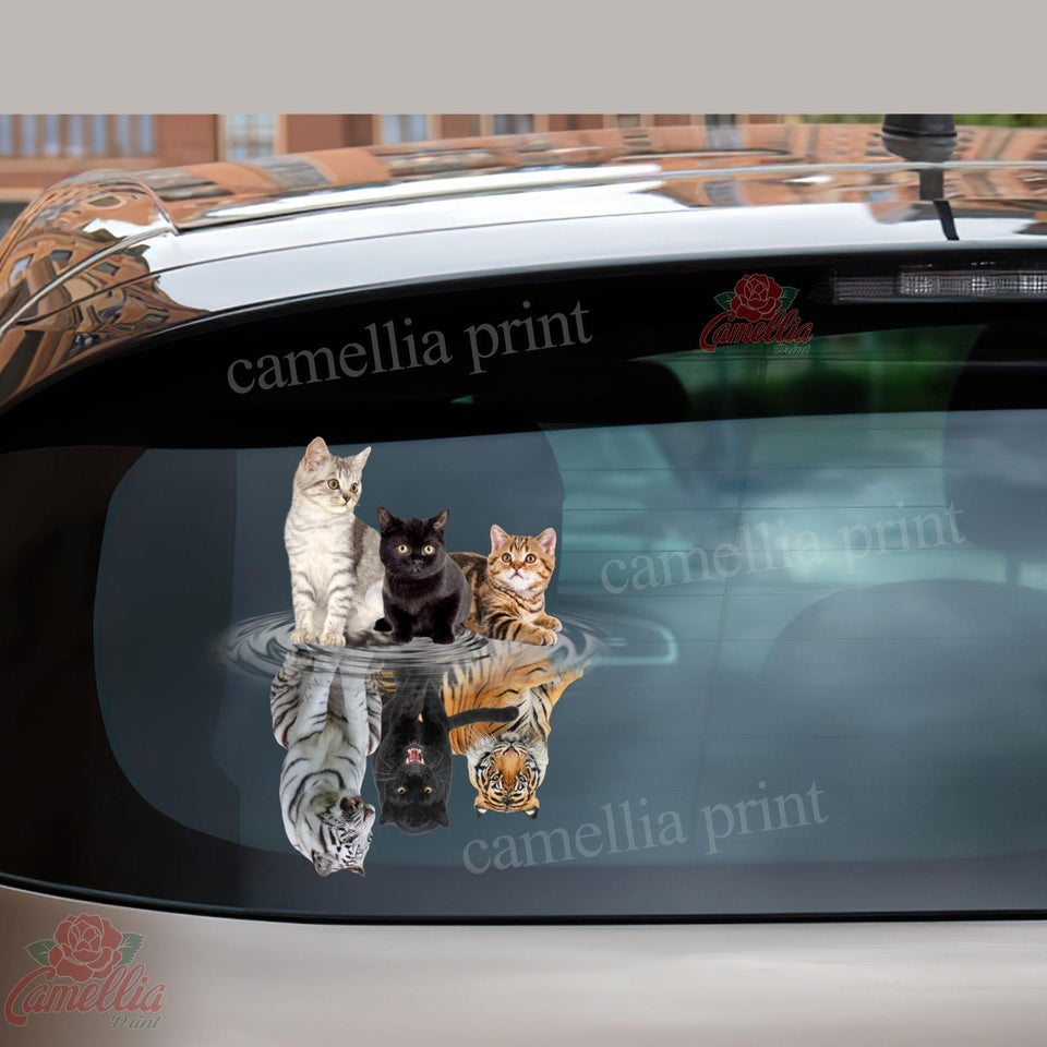 Cats Shade Tigers Animal Sticker Car Window Funny Gifs Custom