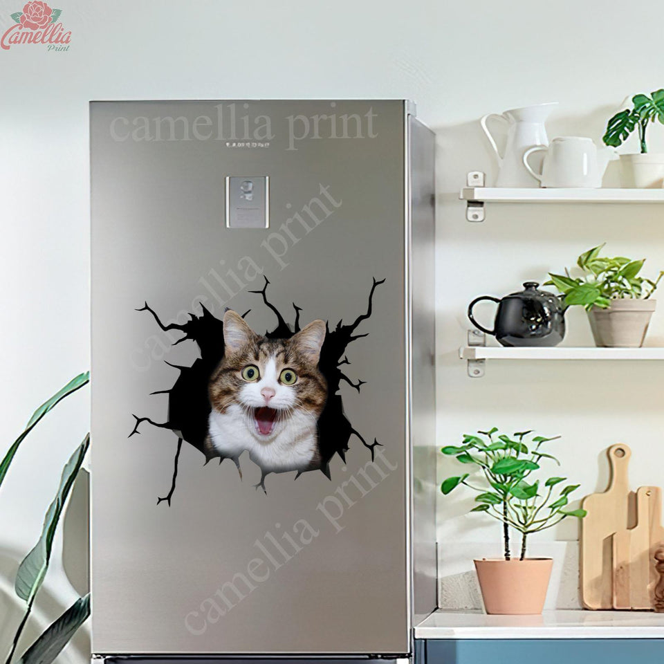 Funny Cats Crack Bone Sticker Funny Car Decals Gifts