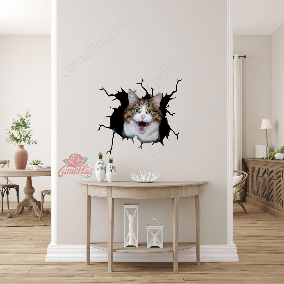 Funny Cats Crack Bone Sticker Funny Car Decals Gifts