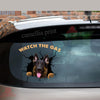 German Shepherd Watch the Gas Crack Sticker Design Fun Dot