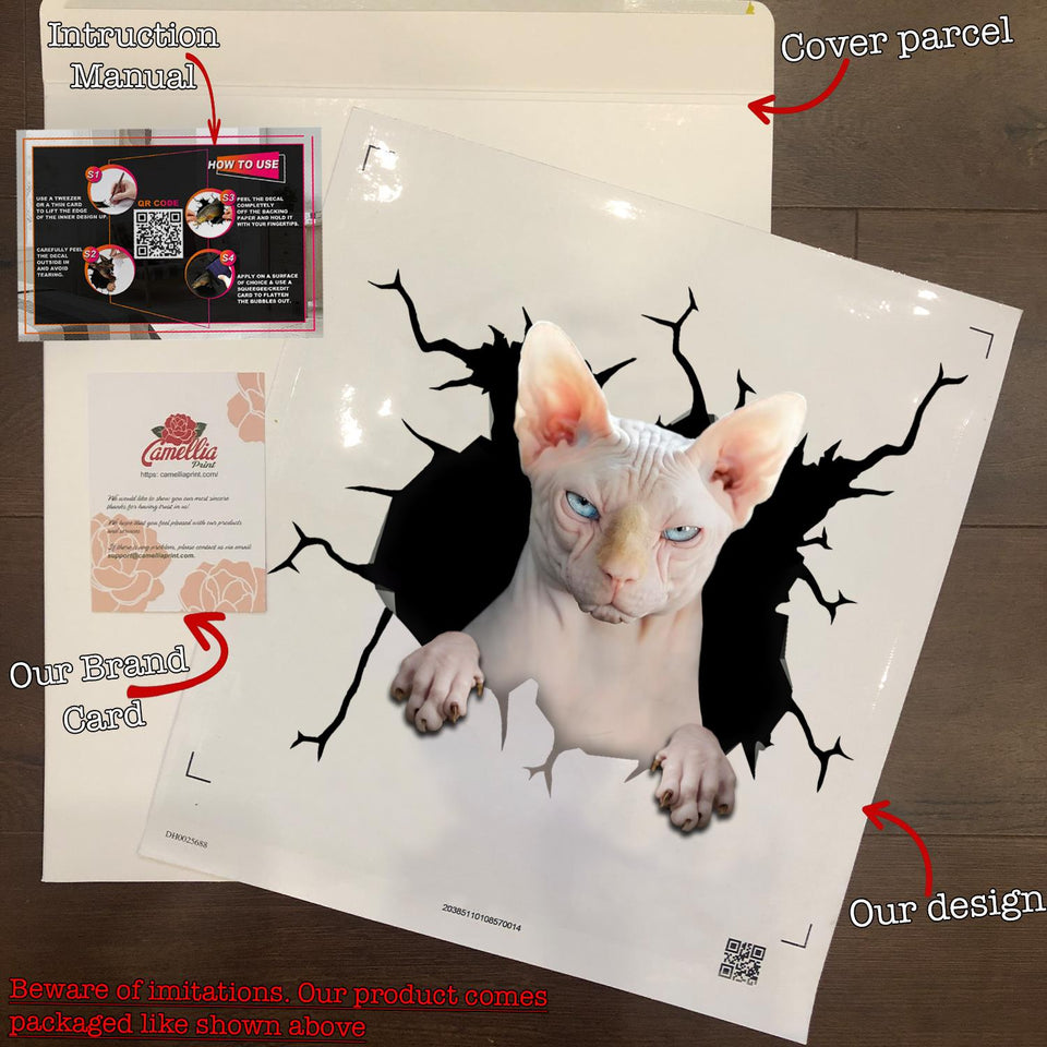 Sphynx Cat Sticker Chart Funny Faces Circle Stickers Presents
