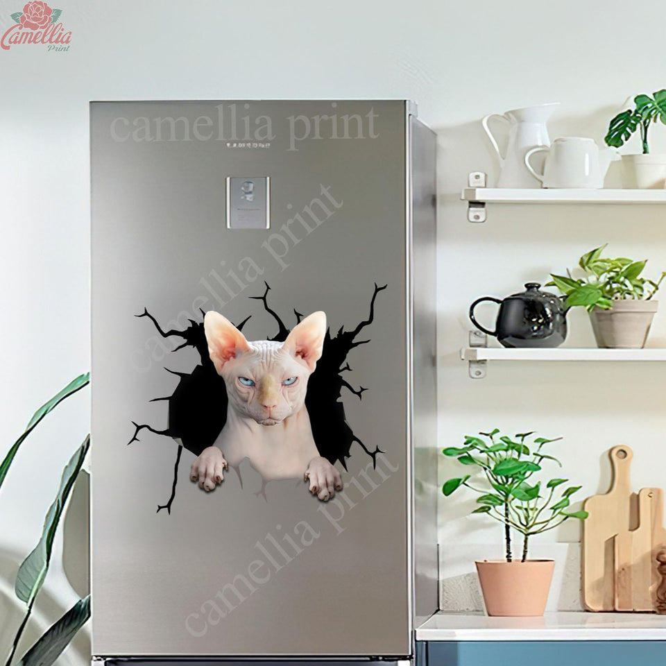 Sphynx Cat Sticker Chart Funny Faces Circle Stickers Presents