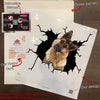 Funny German Shepherd Sticker Crack Door Decal Funny Jokes