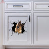 Funny German Shepherd Sticker Crack Door Decal Funny Jokes