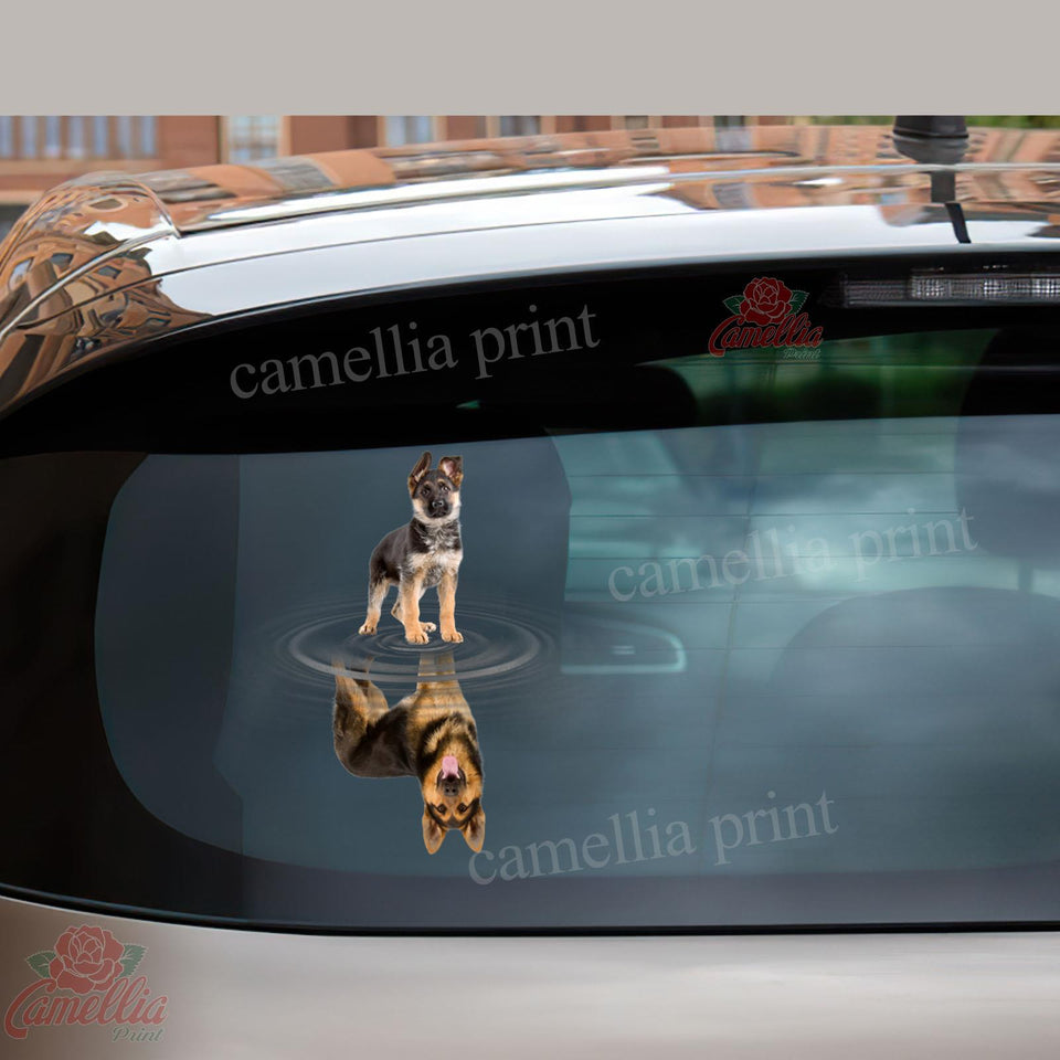 German Shepherd Crack Decal for Wall Funny Stickers Para Carros