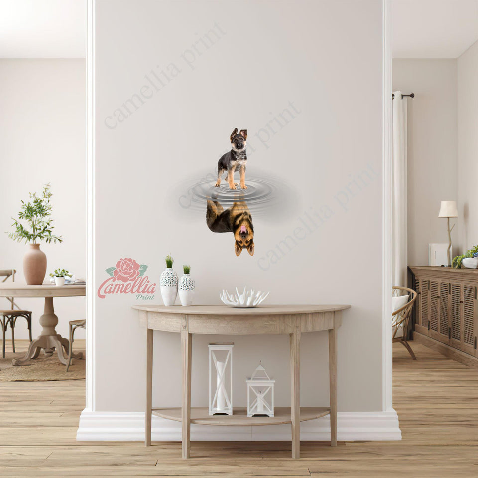 German Shepherd Crack Decal for Wall Funny Stickers Para Carros
