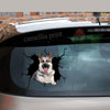 Sable German Shepherd Crack Decor Decal Funny Clear Sticker - durable UV resistant bumper and tumbler decal detail