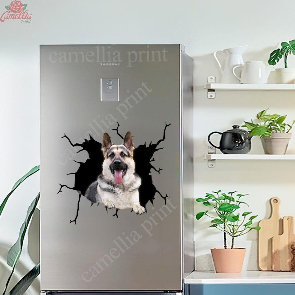 Sable German Shepherd Crack Decor Decal Funny Clear Sticker - Dog Lovers decal sticker view #6