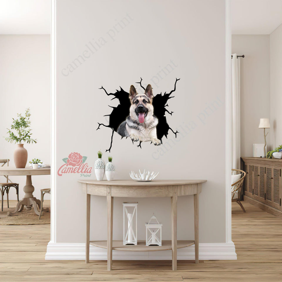 Sable German Shepherd Crack Decor Decal Funny Clear Sticker - Dog Lovers decal sticker view #8