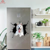White German Shepherd Crack Sticker Car Window Happy Waterproof