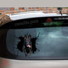 Black German Shepherd Sticker Crack Stickers for Cars Funny - durable UV resistant bumper and tumbler decal detail