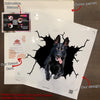 Black German Shepherd Sticker Crack Stickers for Cars Funny - premium outdoor waterproof vinyl decal close-up