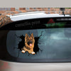German Shepherd Crack Decal Items Cute a Custom Made Stickers
