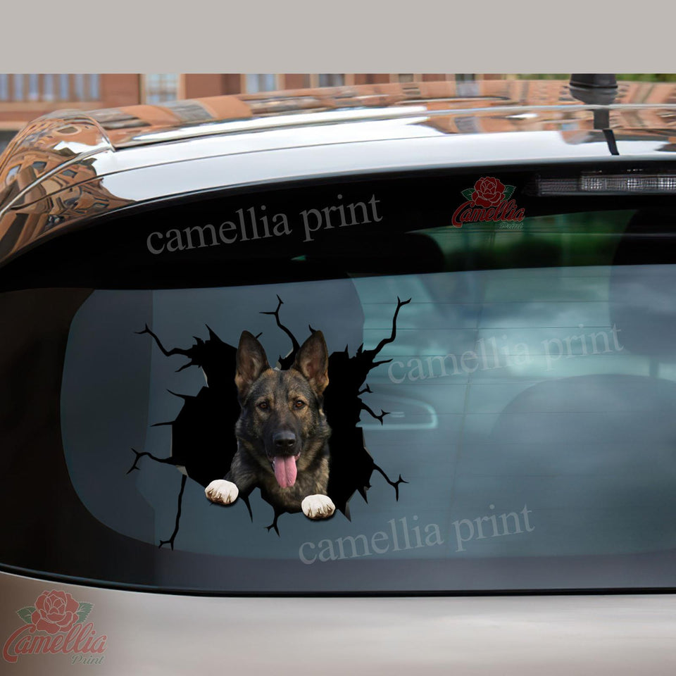 German Shepherd Crack Decals for Walls Happy Water Bottle Labels