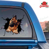 German Shepherd Crack Decor Decal Happy Custom Car Stickers 21st - Dog Lovers die-cut waterproof vinyl sticker decal