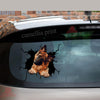 German Shepherd Crack Decor Decal Happy Custom Car Stickers 21st - custom sticker applied on car truck window preview