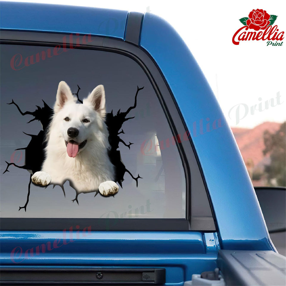 German Shepherd Crack Sticker Decals Nice Waterproof Labels - Dog Lovers die-cut waterproof vinyl sticker decal